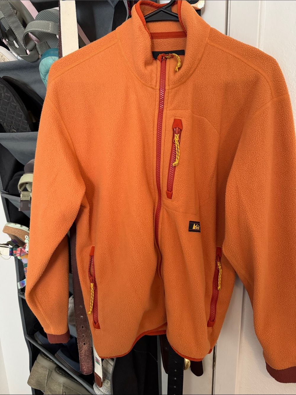 Women’s REI Orange Full-Zip Fleece Jacket